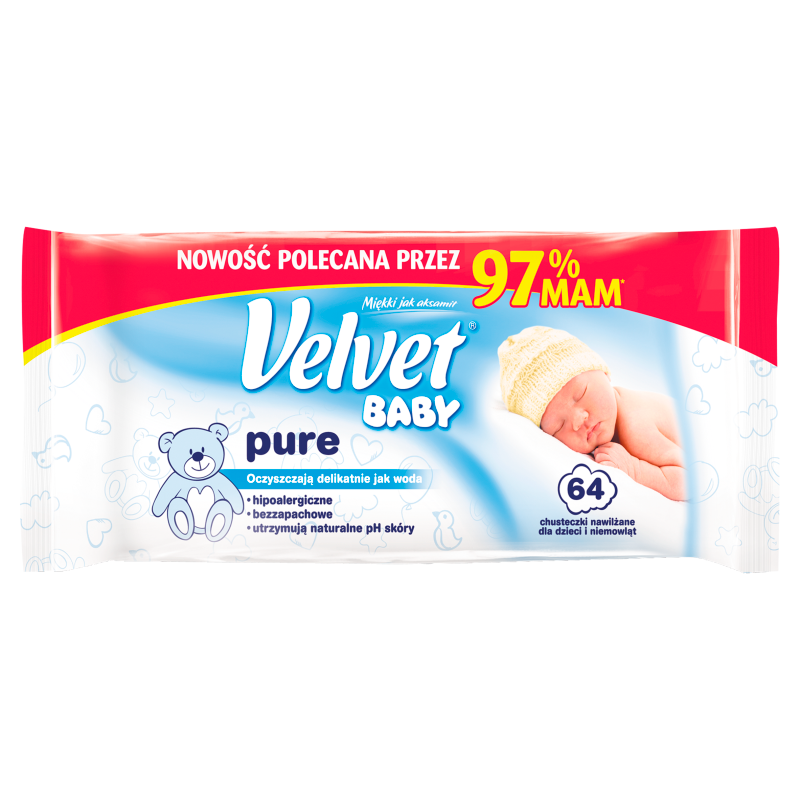 skład chusteczki nawilżane velvet baby pure opinie