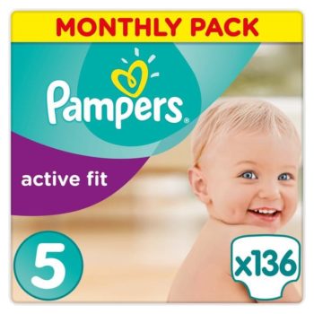 pampers active fit size 3 monthly pack