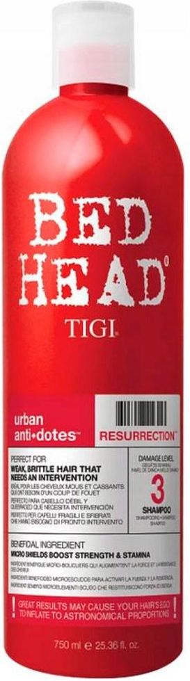 tigi bed head urban antidotes resurrection szampon do włosów słabych