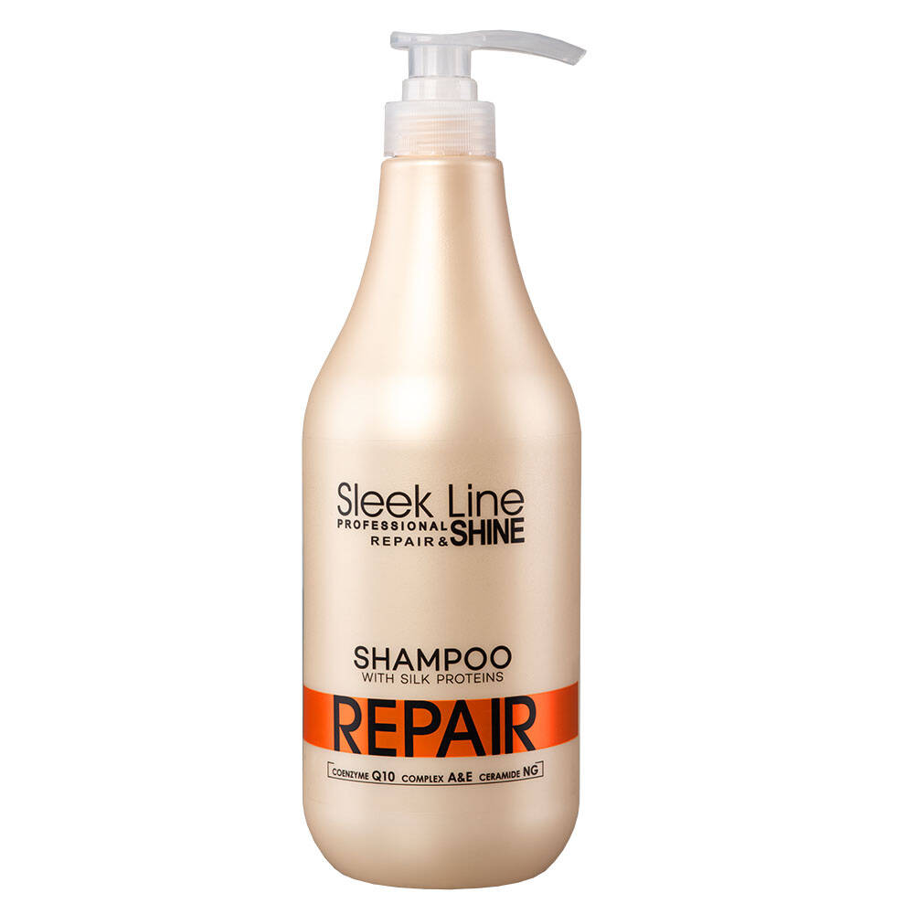 szampon do włosów z jedwabiem sleek line repair