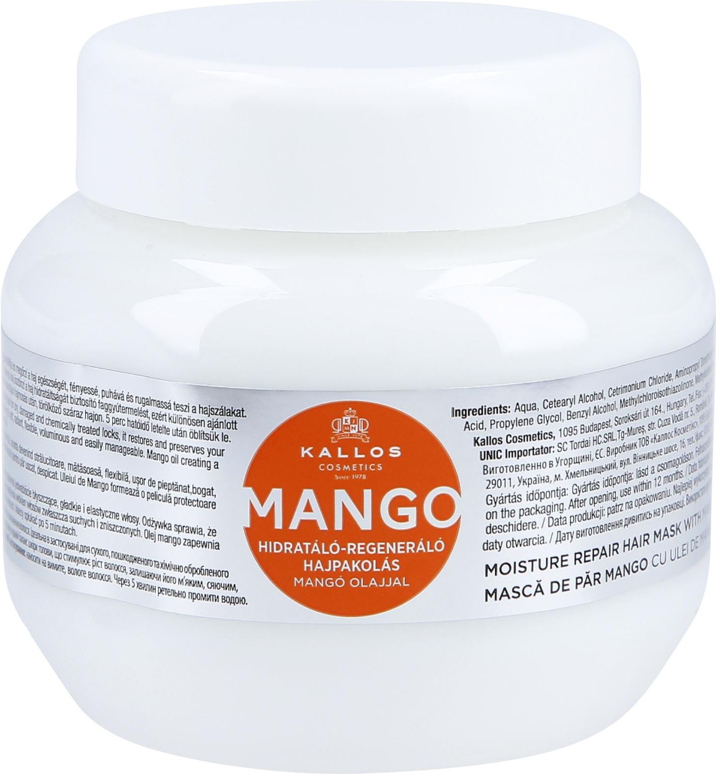 kallos olejek mango maska do włosów