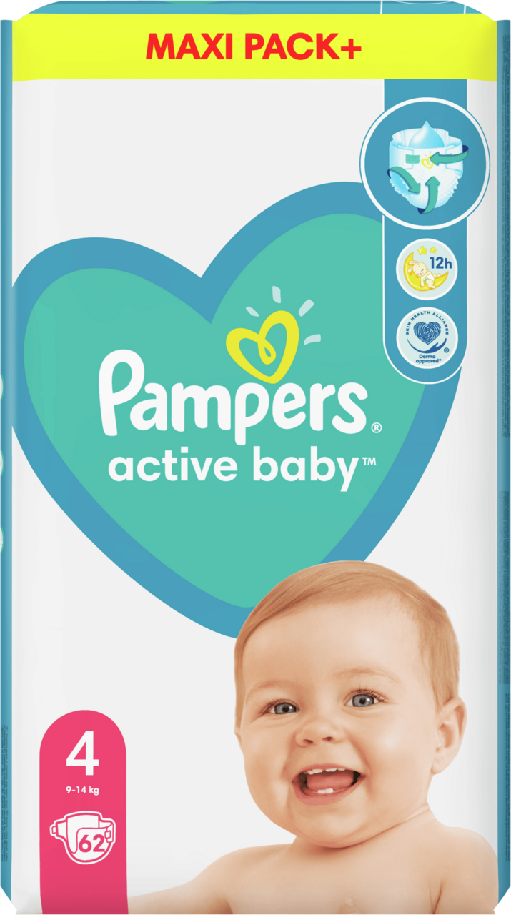 pampers active baby pieluchy rozmiar 4 maxi mounth opack