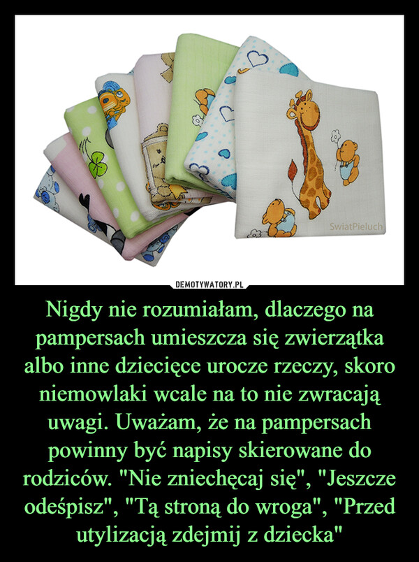 pampers w zwierzątka