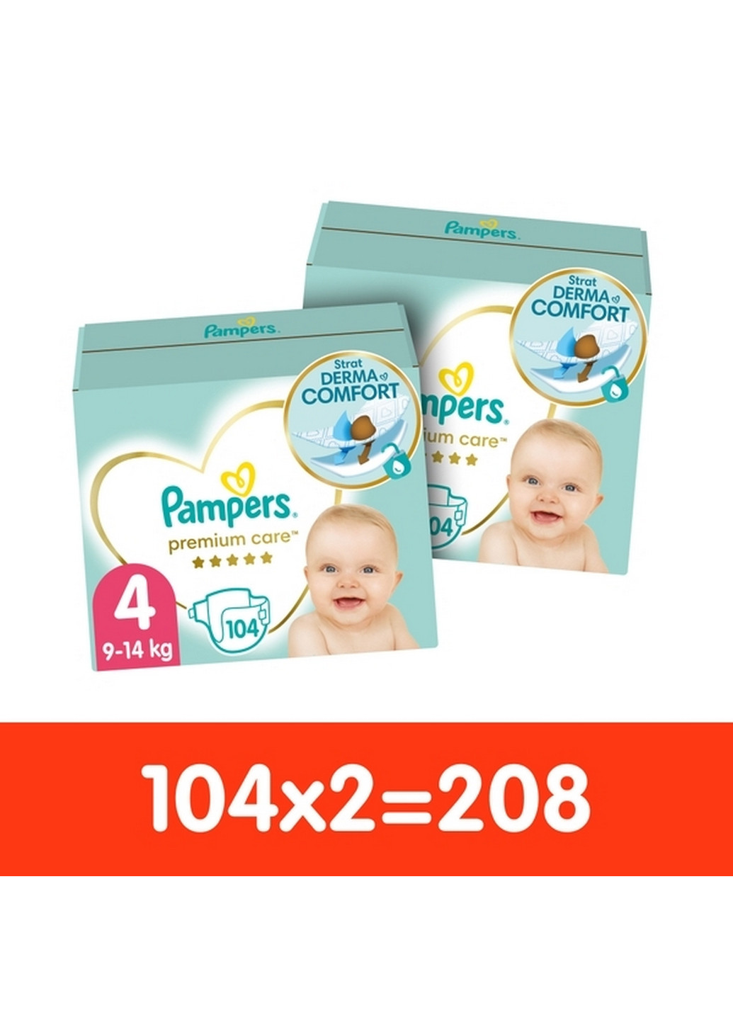 pampers premium care 4 208