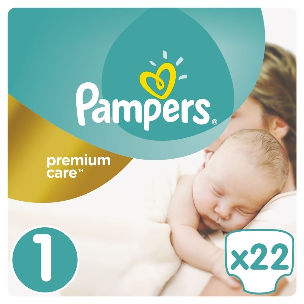 pampers premium care pieluchy rozmiar 1 newborn 2-5kg 22 sztuki