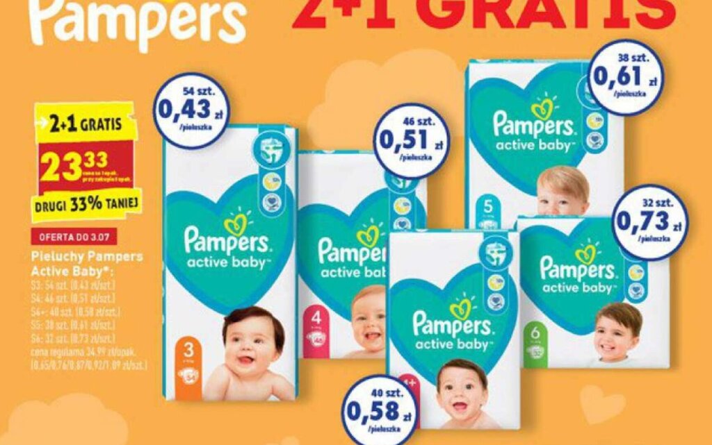 biedronka pampers 3