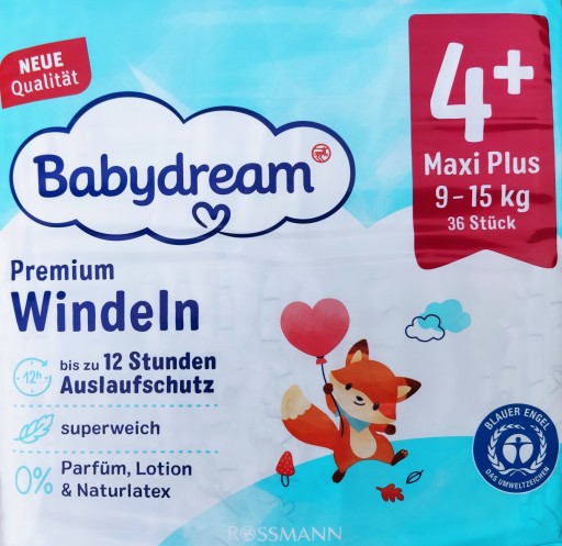 rossmann produkty pieluchy babydream 4+