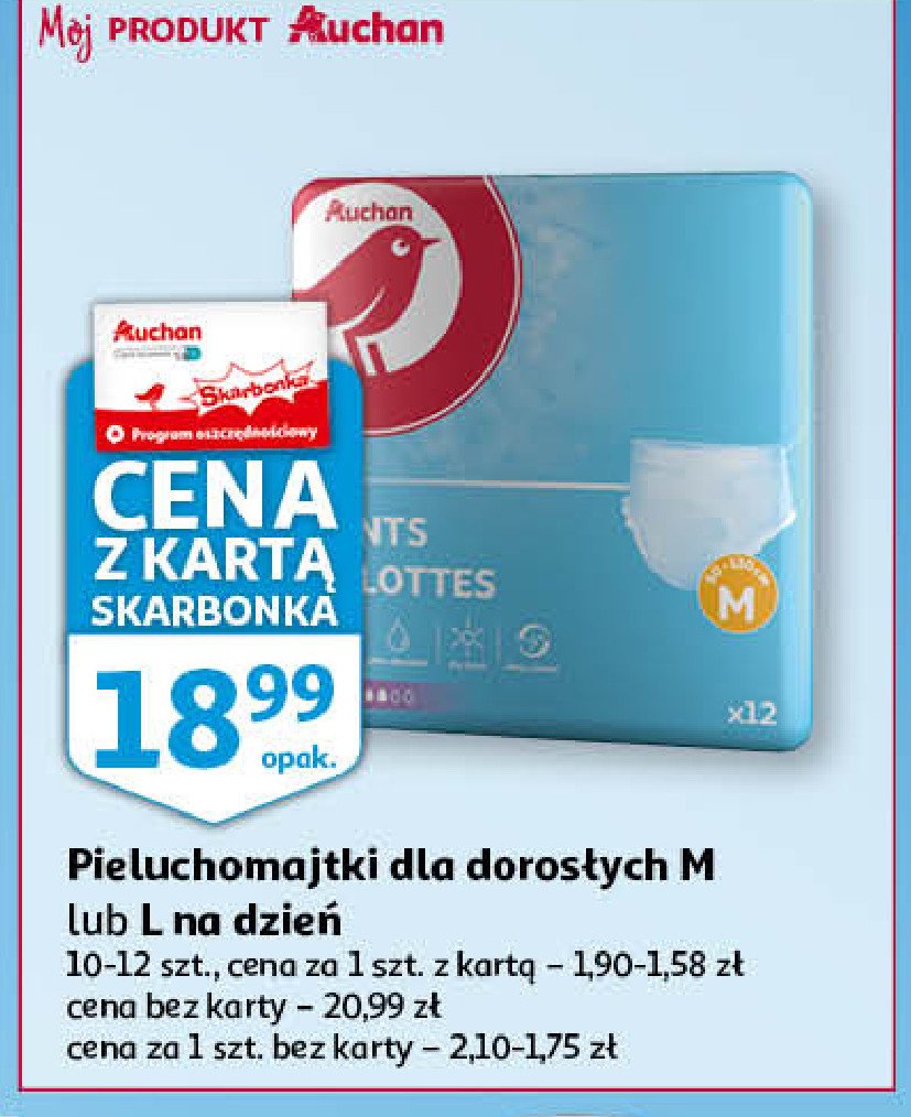 pieluchomajtki dla dorosłych auchan ceny