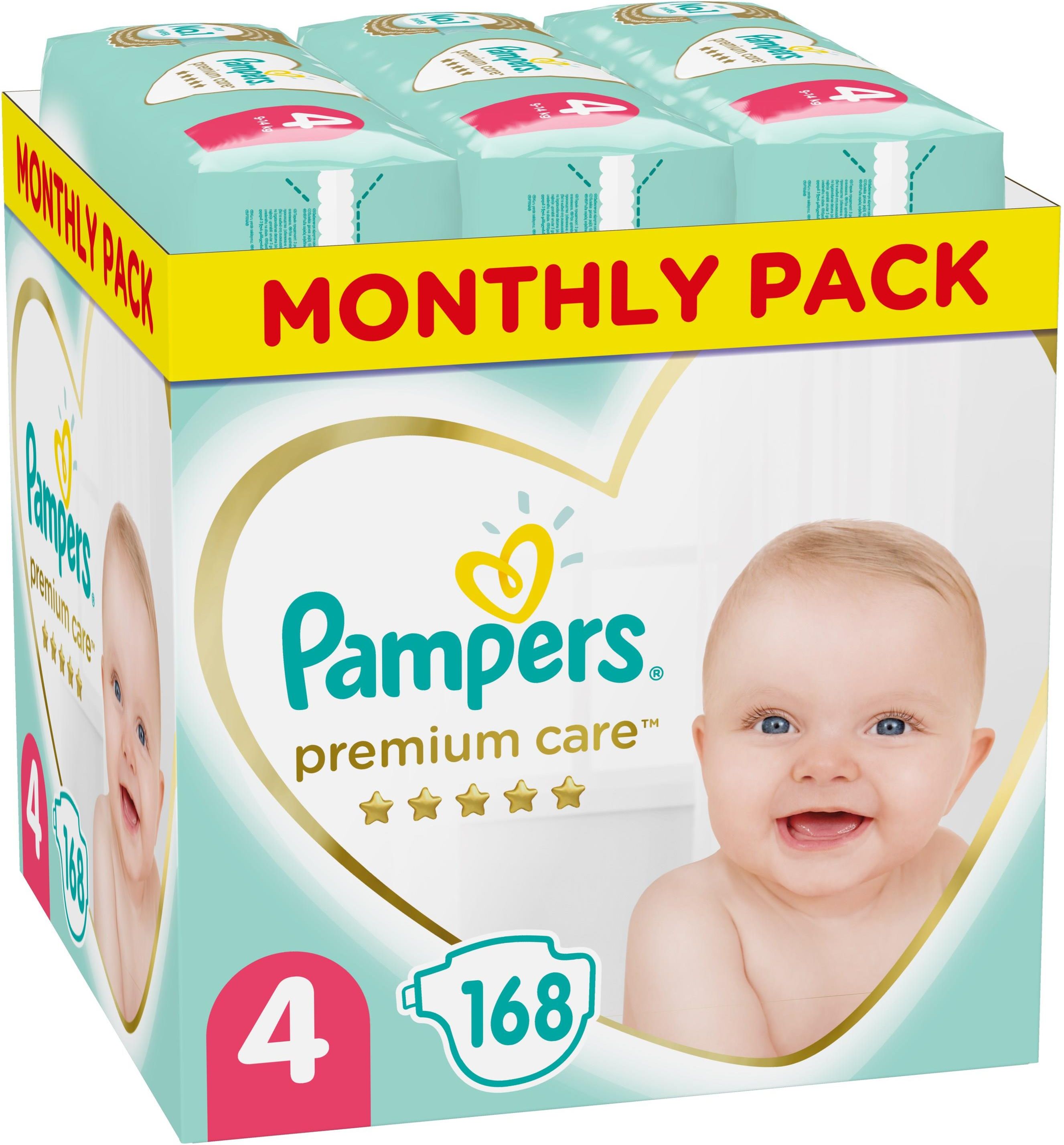 tanie pieluchy pampers premium care