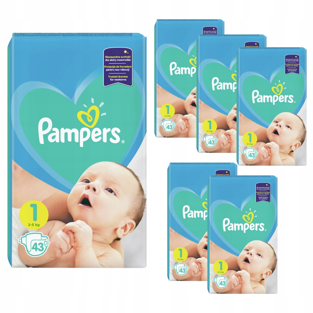 pampers new baby-dry pieluchy 1 newborn 2-5 kg