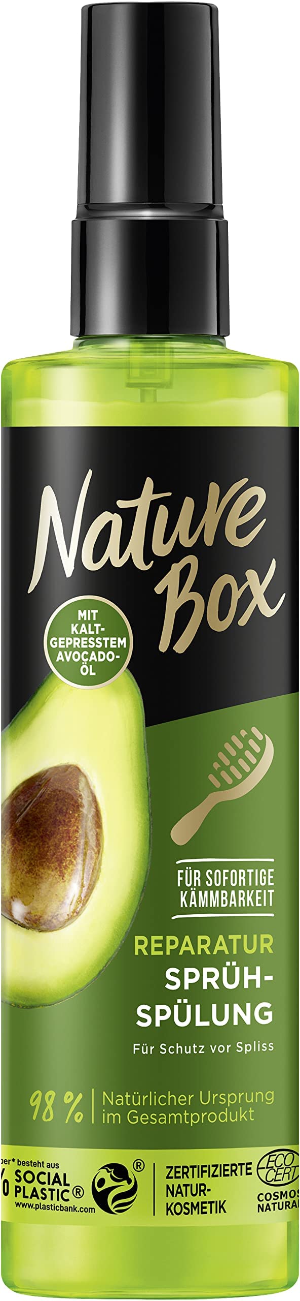 nature boxavocado oil odżywka do włosów ze 100