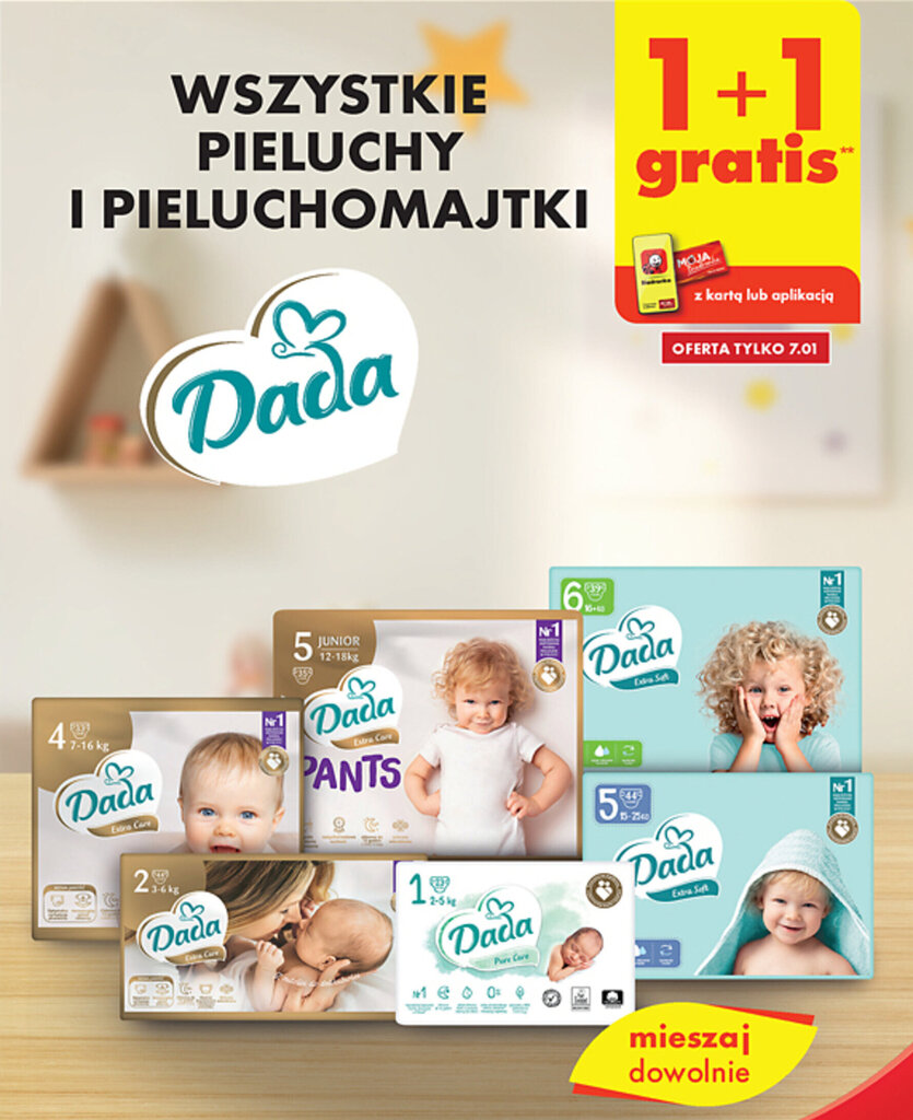 biedronka promocja pieluchy dada