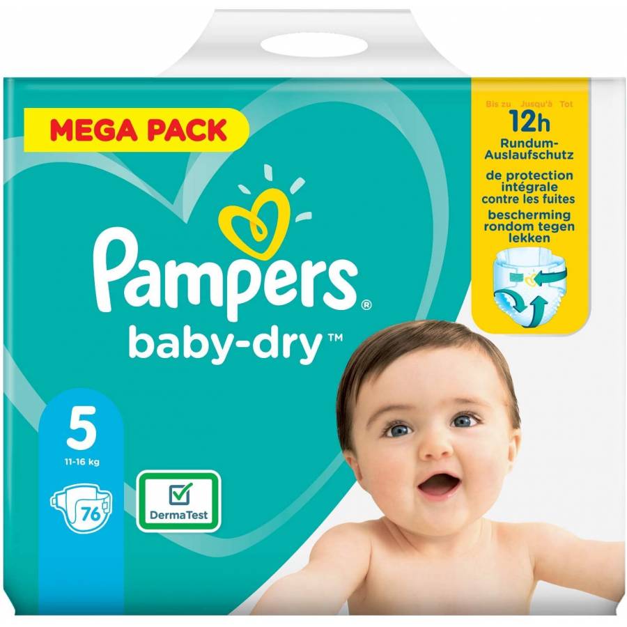 mega paca pampers 5