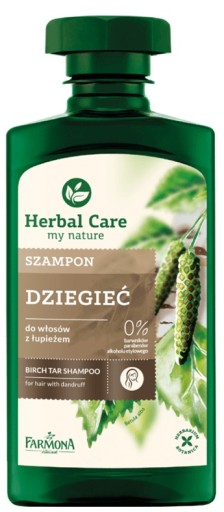 herbal care szampon do włosów dziegieć