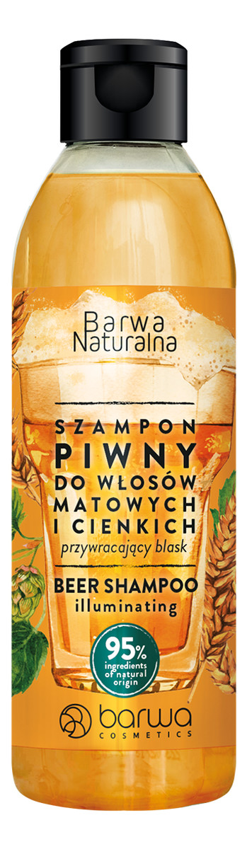 barwa naturalna szampon piwny dodający blasku z kompleksem