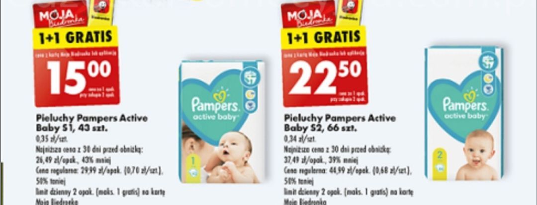 pieluchy pampers 2 biedronka