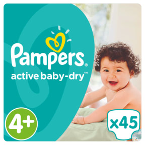 pampers active baby 4+ 45 szt