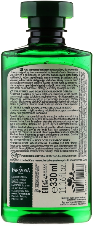 farmona herbal care szampon łopianowy opinie