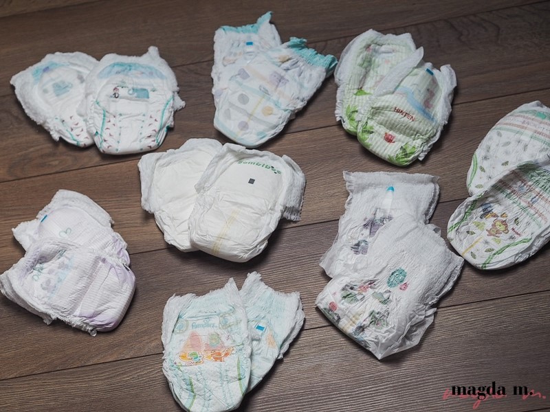 pieluchomajtki pampers pasek z tyłu