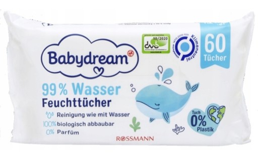 babydream chusteczki nawilżane 99 wody