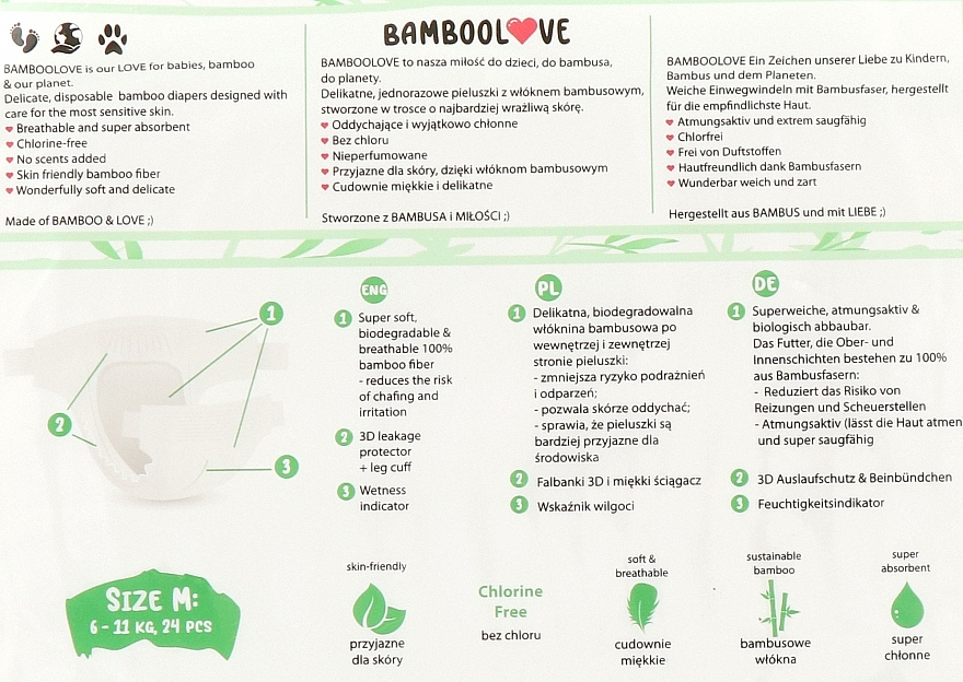 bambusowe pieluchy 6 kg