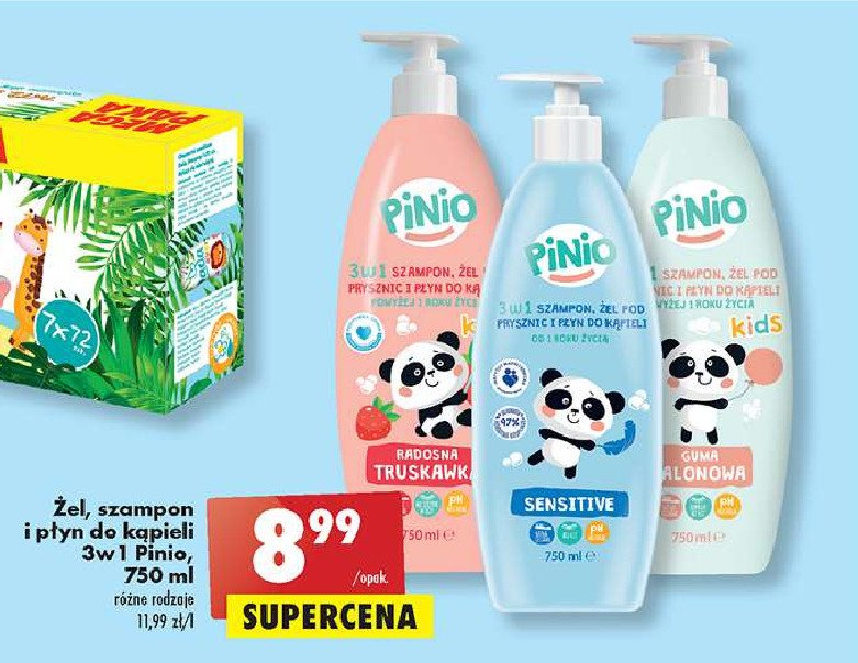 3w1 pinio szampon dla dzieci pinio cena