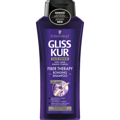 gliss kur fiber therapy szampon do włosów przeciążonych 250 ml