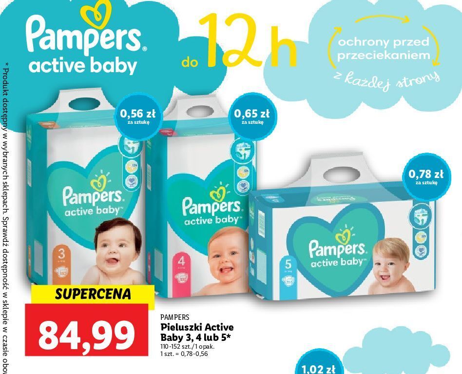 lidl pampers active baby 4