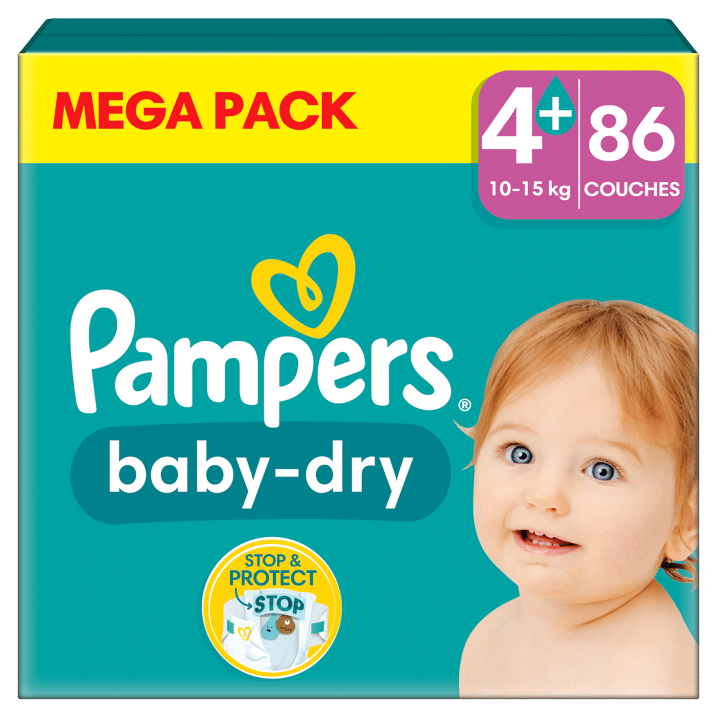 pampers mega paka beby-dry pants 4