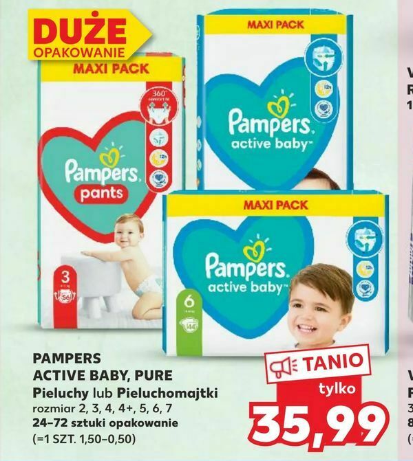 pampers active baby 5 54szt kaufland