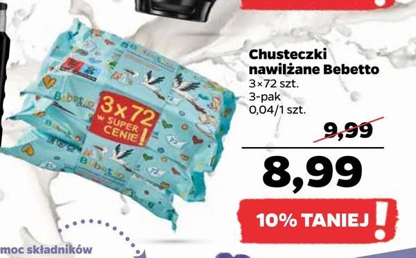 chusteczki nawilżane netto