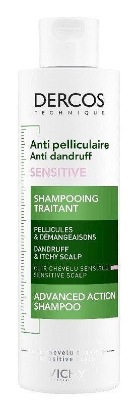 vichy dercos sensitive szampon przeciwłupieżowy do skóry wrażliwej 200 ml
