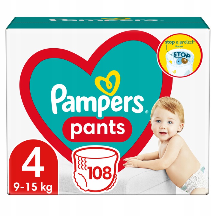 pieluchomajtki pampers pants 4 mega pack