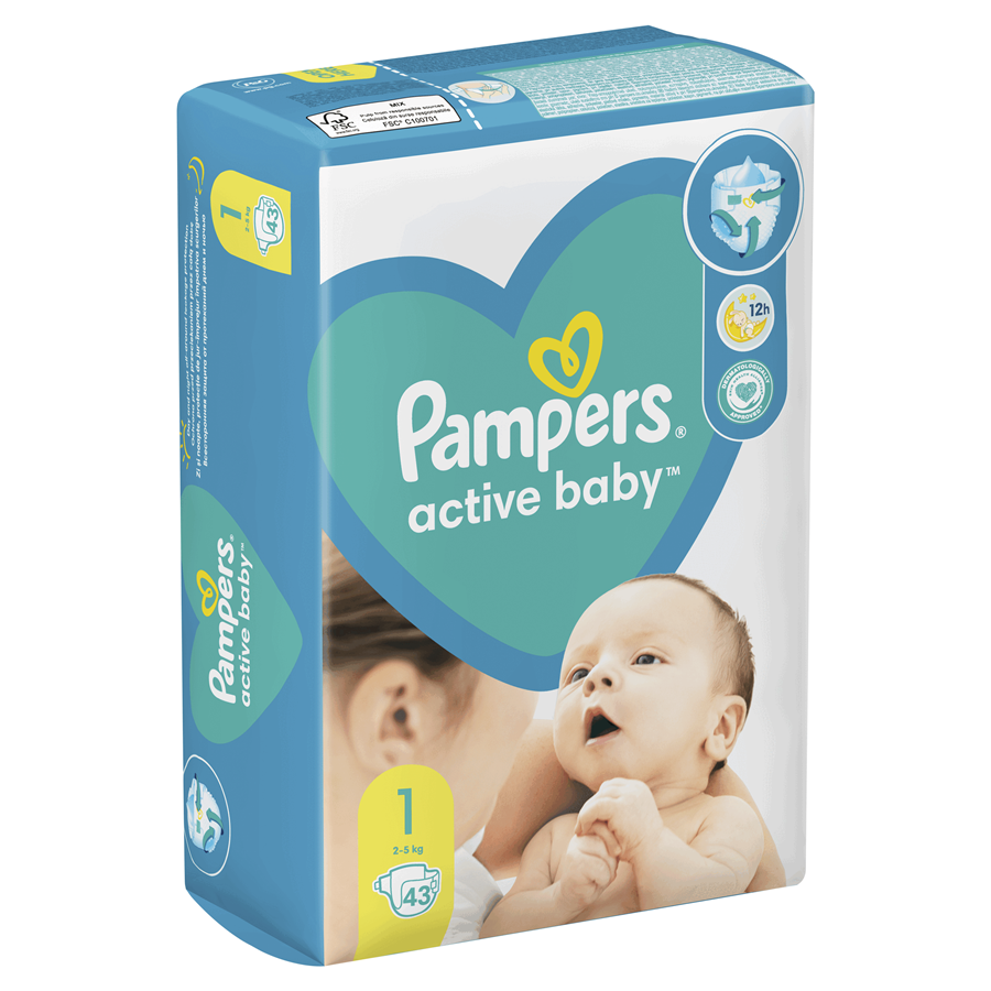 pampers newborn 1 2-5 kg 43 szt