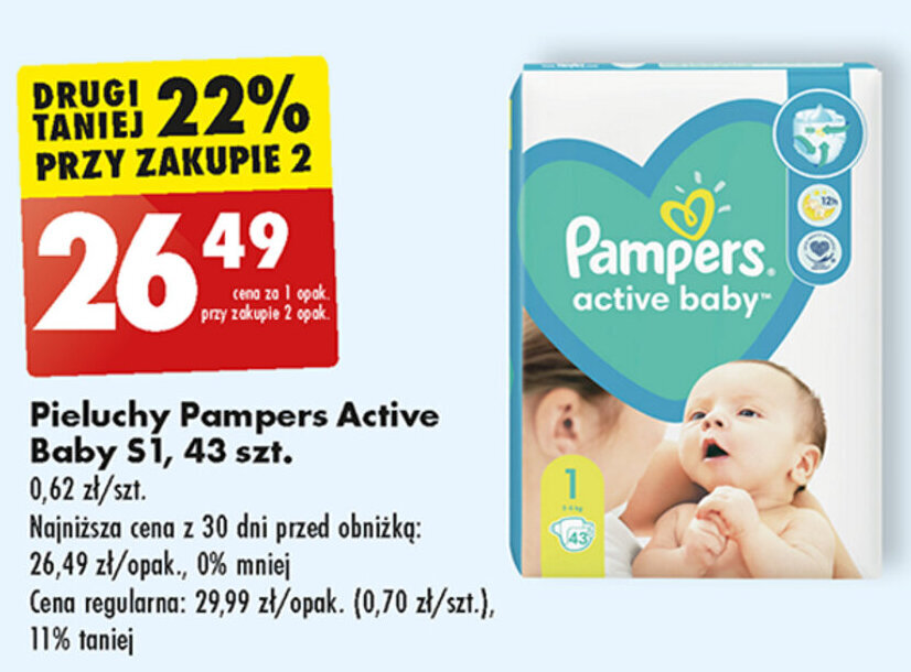 pampersy pampers 1 giga pack biedronka