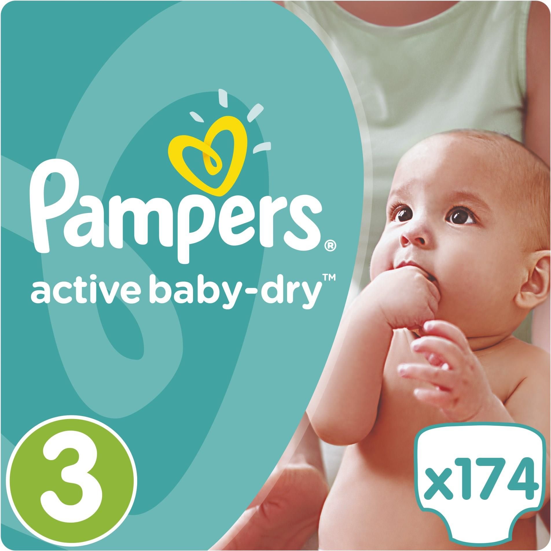 pampers active baby-dry 3 midi 74 pieluszki
