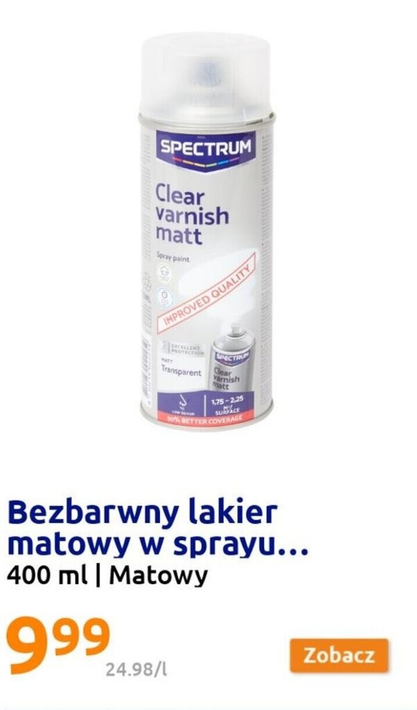 auchan lakier matowy do włosów w sprayu