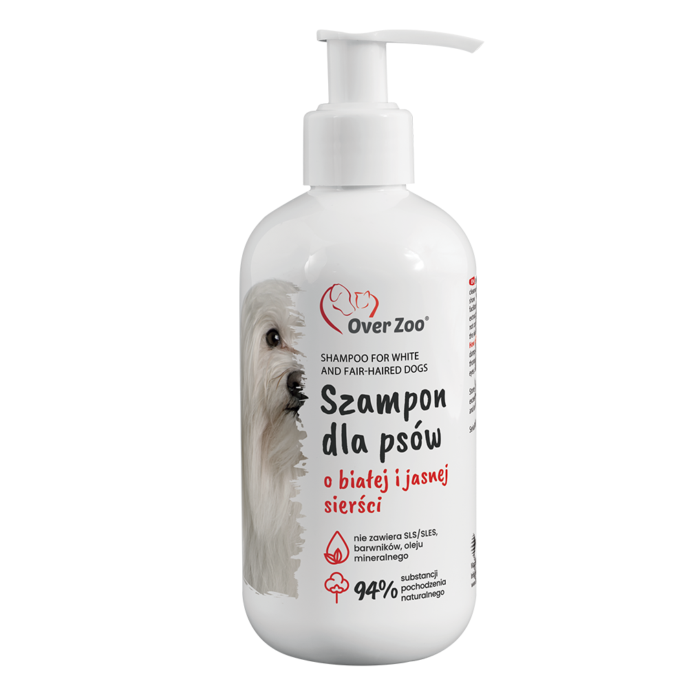 szampon dla psa białego o pieknym zapachu