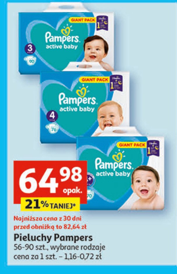 promocja pieluchy pampers 4