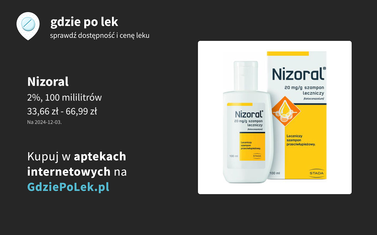 nizoral szampon 100 ml cena warszawa