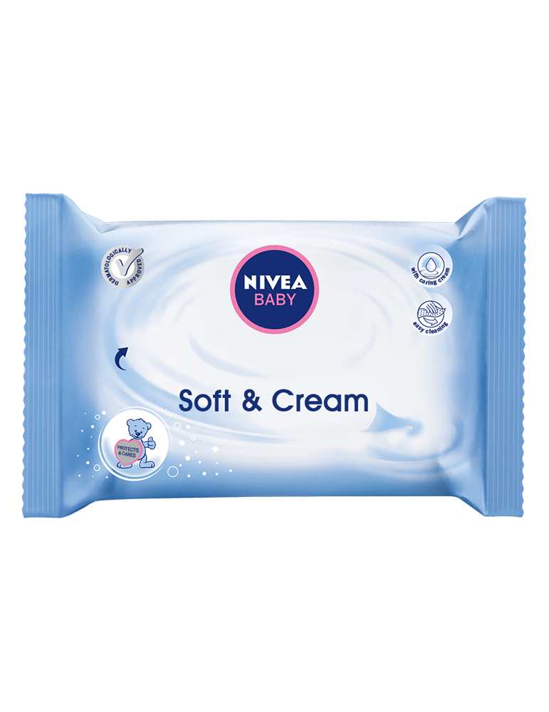 nivea baby chusteczki nawilżane soft & crem