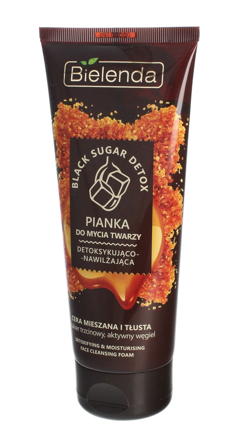 bielenda black sugar detox pianka do mycia twarzy detoksykująco-nawilżająca