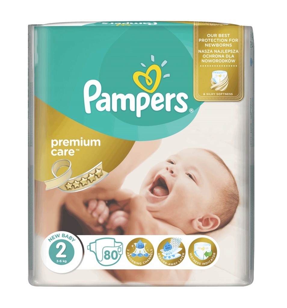 pampers premium care pieluchy jednorazowe rozmiar 2 mini 80