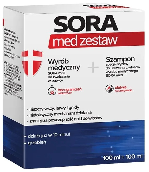 sora płyn szampon wszawica 100 100ml allegro