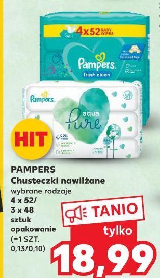 chusteczki pampers aqua pure norwegia