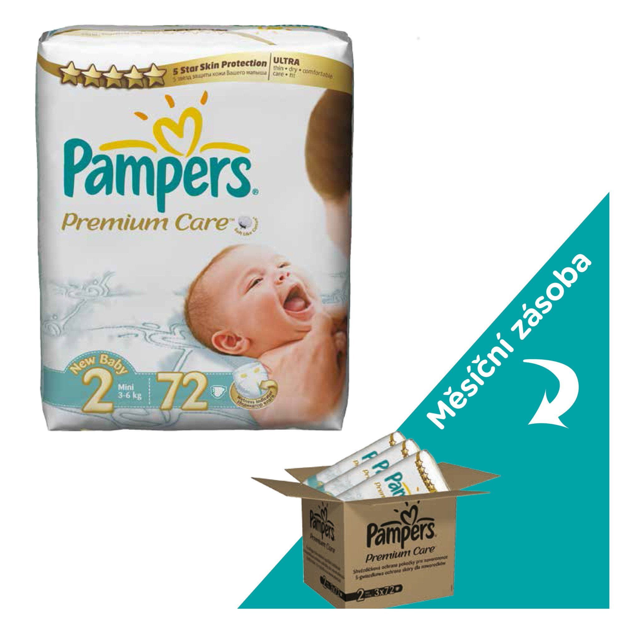 pampers premium care 2 mini 3-6kg 216 sztuk