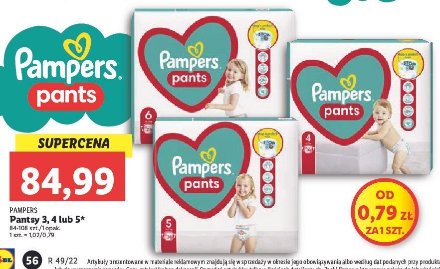 pieluchomajtki pampers 4 lidl