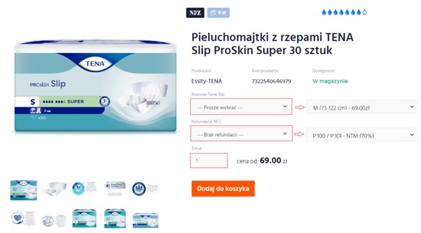 pieluchomajtki nfz 101 zlecenie zaopatrzenia