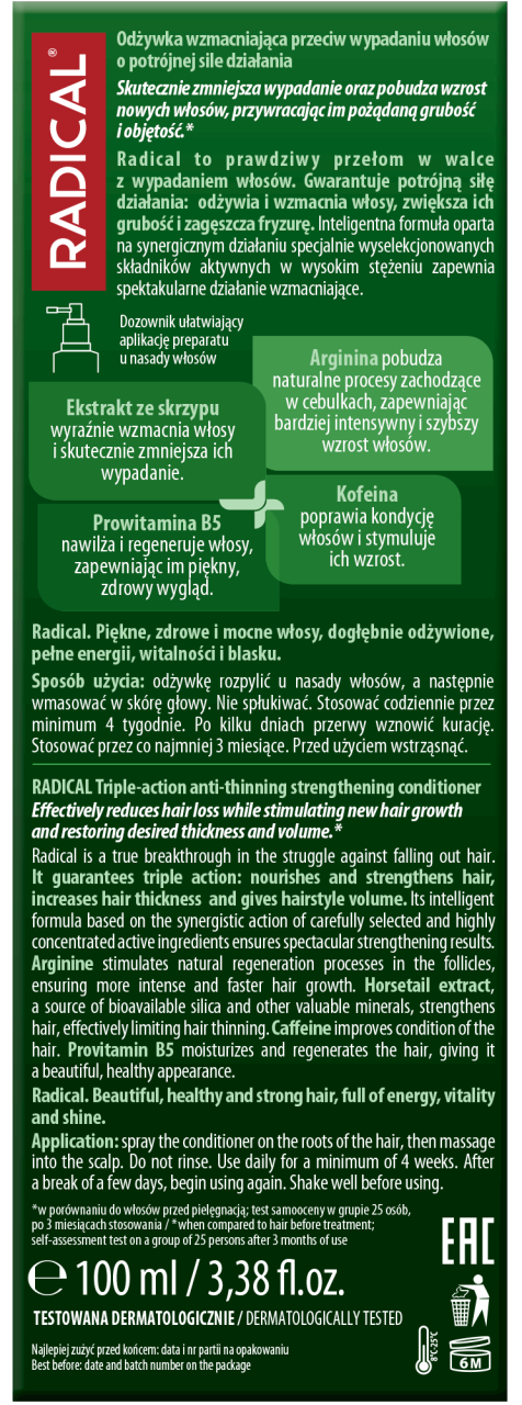 odżywka do włosów radical rossmann