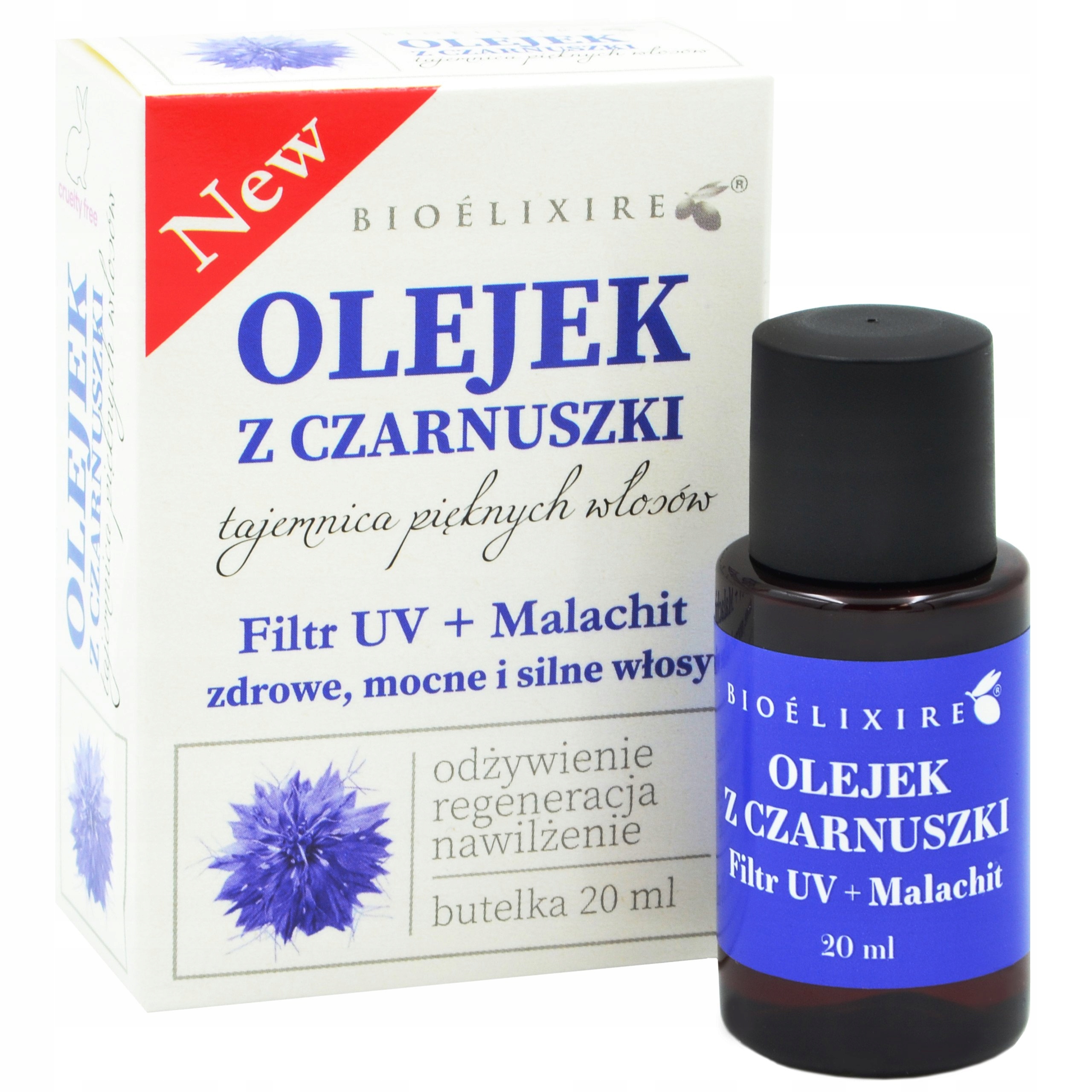 bioelixire odżywiający i regenerujący olejek do włosów z czarnuszki 20ml